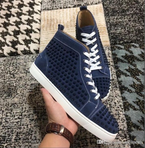 luxury designer red bottom studs suede spikes men women red soles casual shoes fashion insider sneakers blue studded leather high boots trai, Black
luxury designer red bottom studs suede spikes men women red soles casual shoes fashion insider sneakers blue studded leather high boots trai, Black