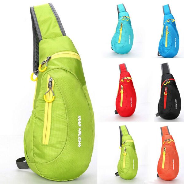 new men's women's universal sports chest bag nylon waterproof solid portable shoulder bag purse