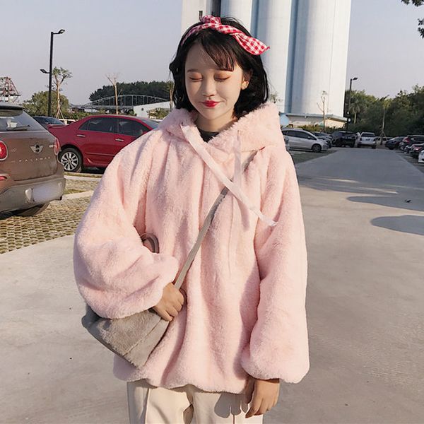 winter clothes suit-dress soft sister easy long sleeve pullover lint even hat student ulzzang sweater loose coat, Black
winter clothes suit-dress soft sister easy long sleeve pullover lint even hat student ulzzang sweater loose coat, Black