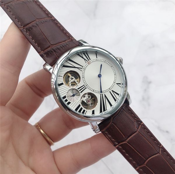 wholesale fashion mens women luxury watch genuine leather strap 43mm automatic movement mechnical rome number male clock dress wristwatch, Slivery;brown
wholesale fashion mens women luxury watch genuine leather strap 43mm automatic movement mechnical rome number male clock dress wristwatch, Slivery;brown