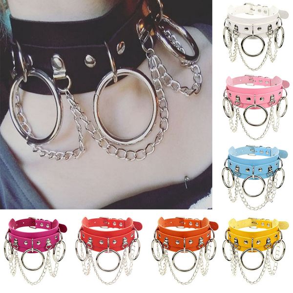 women round metal leather collar bondage necklace punk chain choker necklace women gothic harajuku accessories #445, Silver
women round metal leather collar bondage necklace punk chain choker necklace women gothic harajuku accessories #445, Silver