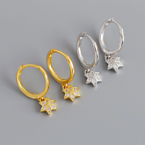 wtltc authentic 925 sterling sliver hoop earrings for women drop cz star hoops earrings minimal small tiny huggie femme, Golden;silver
wtltc authentic 925 sterling sliver hoop earrings for women drop cz star hoops earrings minimal small tiny huggie femme, Golden;silver