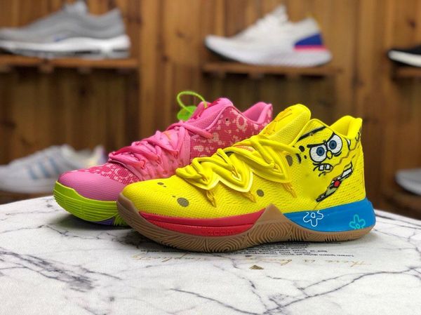kyrie irving 5 designer basketball shoes for men mandarin duck 2020 spongebaby big star patrick outdoor sneakers size 40-46, White;red 
kyrie irving 5 designer basketball shoes for men mandarin duck 2020 spongebaby big star patrick outdoor sneakers size 40-46, White;red