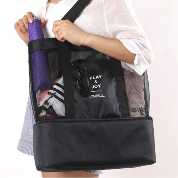 2019 high capacity women mesh transparent bag double-layer heat preservation large picnic beach bags canvas bag student #4
2019 high capacity women mesh transparent bag double-layer heat preservation large picnic beach bags canvas bag student #4