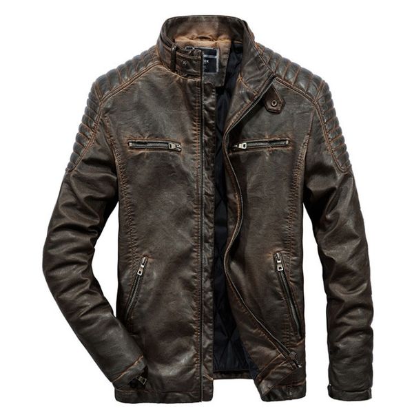men leather jacket warm winter leather coats causal motorcycle vintage pu jackets chaqueta cuero hombre, Black
men leather jacket warm winter leather coats causal motorcycle vintage pu jackets chaqueta cuero hombre, Black