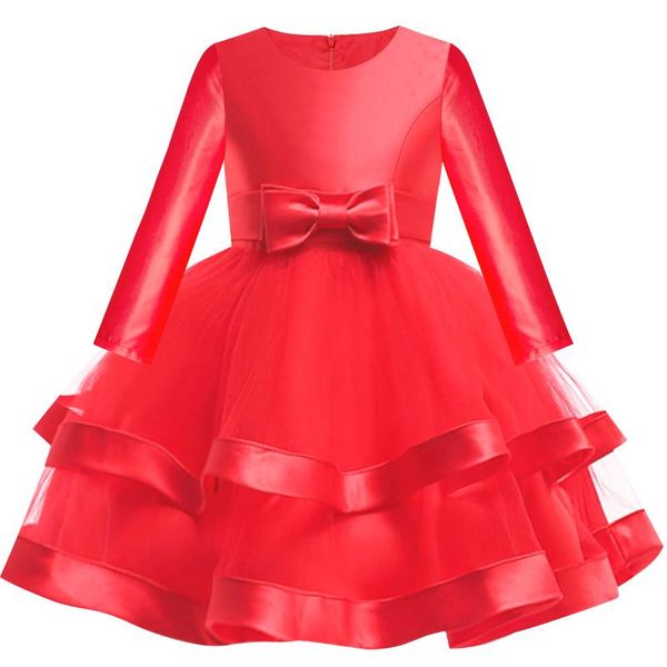 flower girl dress long sleeve red ball gown wedding party pageant 2020 summer princess dresses kids clothes sundress vestidos, Red;yellow
flower girl dress long sleeve red ball gown wedding party pageant 2020 summer princess dresses kids clothes sundress vestidos, Red;yellow