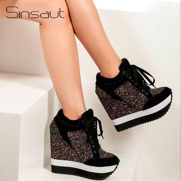 sinsaut glitter shoes women in women's pumps increased high heels shoes wedge heels women pumps feminino sapato feminino, Black
sinsaut glitter shoes women in women's pumps increased high heels shoes wedge heels women pumps feminino sapato feminino, Black