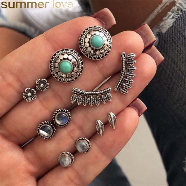 vintage 6 pairs/ set green purple opal stud earrings for women wedding party flower leaf pattern earring jewelry gifts, Golden
vintage 6 pairs/ set green purple opal stud earrings for women wedding party flower leaf pattern earring jewelry gifts, Golden