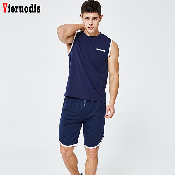 summer vest set men sleeveless t shirts tracksuits two piece + shorts suit mens fashion jogger sport fitness 2 piece set, Gray
summer vest set men sleeveless t shirts tracksuits two piece + shorts suit mens fashion jogger sport fitness 2 piece set, Gray