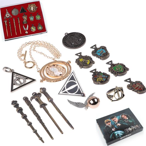14pcs harry potter magic wand hogwarts crest magic school badge necklace halloween cosplay keychain accessories christmas gift
14pcs harry potter magic wand hogwarts crest magic school badge necklace halloween cosplay keychain accessories christmas gift