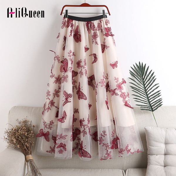 2020 summer three layers 3d butterfly embroidery midi skirt women vintage white mesh streetwear casual skirts womens saias, Black
2020 summer three layers 3d butterfly embroidery midi skirt women vintage white mesh streetwear casual skirts womens saias, Black