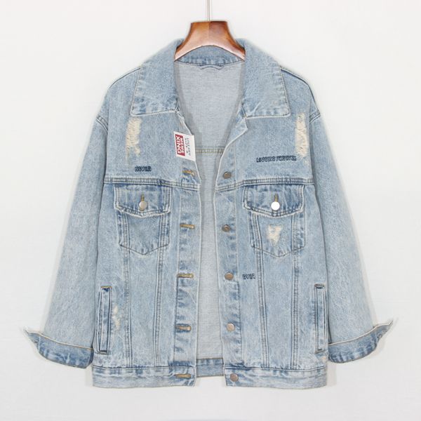 women's jackets autumn korean holes letter embroidery denim jacket coat women outerwear casual loose short jeans female chaqueta mujer, Black;brown
women's jackets autumn korean holes letter embroidery denim jacket coat women outerwear casual loose short jeans female chaqueta mujer, Black;brown