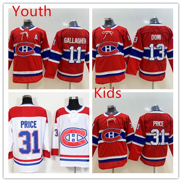 Youth Montreal Canadiens Carey Price Jersey White Red Stitched Kids #11 Brendan Gallagher #13 Max Domi Montreal Canadiens Jersey 
Youth Montreal Canadiens Carey Price Jersey White Red Stitched Kids #11 Brendan Gallagher #13 Max Domi Montreal Canadiens Jersey