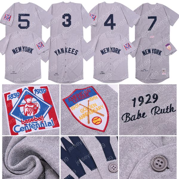 Yankees 3# Babe Ruth Jersey 7# Mickey Mantle 5# 1929 DiMaggio 4# Lou Gehrig New York 1939 throwback Baseball jerseys
Yankees 3# Babe Ruth Jersey 7# Mickey Mantle 5# 1929 DiMaggio 4# Lou Gehrig New York 1939 throwback Baseball jerseys