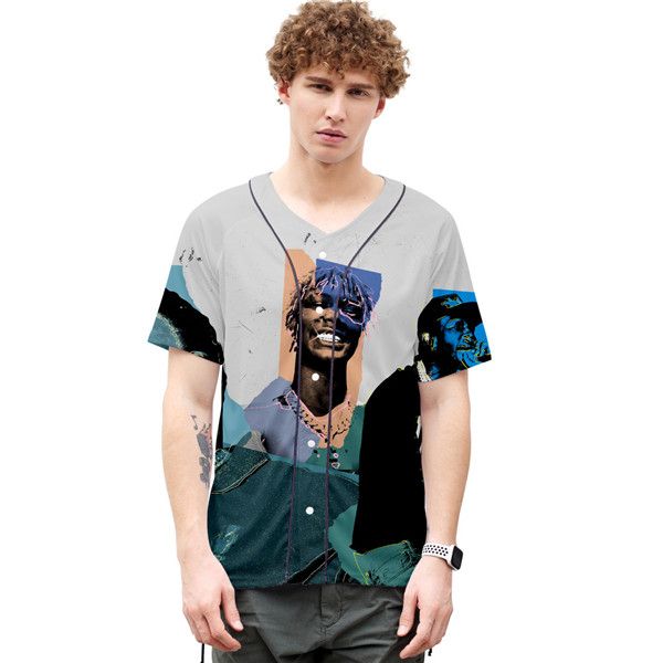 designer casual couple baseball uniform american singer 3d digital color print personalized pop casual short sleeve crew neck tees, White;black
designer casual couple baseball uniform american singer 3d digital color print personalized pop casual short sleeve crew neck tees, White;black