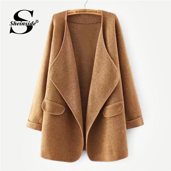 sheinside camel solid waterfall cuffed sweater cardigan women long sleeve outerwear clothes autumn 2018 casual ladies long coat, White
sheinside camel solid waterfall cuffed sweater cardigan women long sleeve outerwear clothes autumn 2018 casual ladies long coat, White