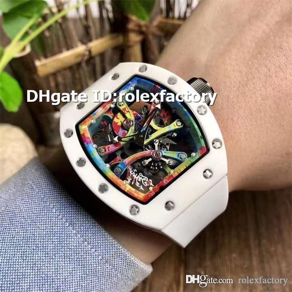 new luxury graffiti 68-01 kongo watch tourbillon automatic sapphire white ceramic skeleton dial rubber strap sport mens watch 5 colors, Slivery;brown
new luxury graffiti 68-01 kongo watch tourbillon automatic sapphire white ceramic skeleton dial rubber strap sport mens watch 5 colors, Slivery;brown