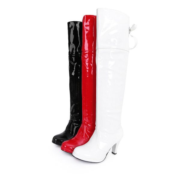 big size 30-48 spring & autumn women patent leather pole dancing high heels thigh high boots 3 colors, Black
big size 30-48 spring & autumn women patent leather pole dancing high heels thigh high boots 3 colors, Black