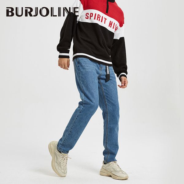 burjoline autumn winter men's straight jeans american casual cotton youth wild trousers b9210, Blue
burjoline autumn winter men's straight jeans american casual cotton youth wild trousers b9210, Blue