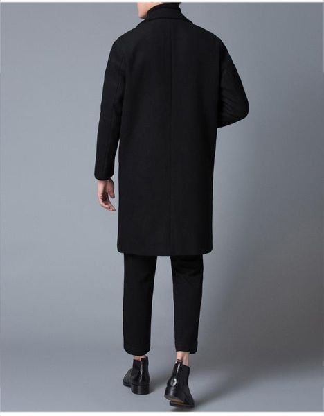 antumn winter men woolen coat 2020 new loose long warm cotton liner men's casual trench coat outwear large size lx1378, Black
antumn winter men woolen coat 2020 new loose long warm cotton liner men's casual trench coat outwear large size lx1378, Black