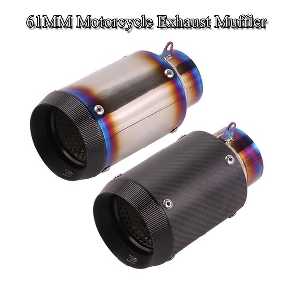 titanium alloy +carbon fiber exhaust muffler tip 61mm motorcycle muffler exhaust pipe universal modified for r1 fz6 fz8
titanium alloy +carbon fiber exhaust muffler tip 61mm motorcycle muffler exhaust pipe universal modified for r1 fz6 fz8