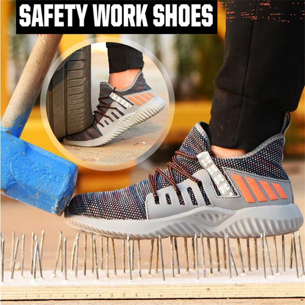 male light steel toe work safety shoes men indestructible shoes ryder men's puncture proof work boots breathable sneakers, Black
male light steel toe work safety shoes men indestructible shoes ryder men's puncture proof work boots breathable sneakers, Black