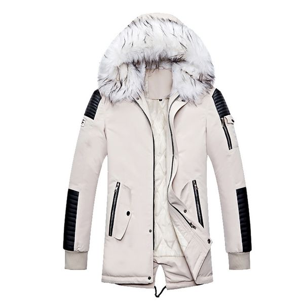 men's down & parkas vogue nice winter faux fur collar long thick cotton jacket coat men hooded pockets outwear waterproof parka, Black
men's down & parkas vogue nice winter faux fur collar long thick cotton jacket coat men hooded pockets outwear waterproof parka, Black