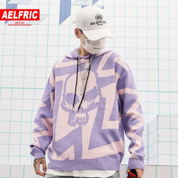 aelfric kulls printed knitted mens hooded sweater 2019 autumn harajuku streetwear fashion ripped casual cotton outwear pullover, White;black
aelfric kulls printed knitted mens hooded sweater 2019 autumn harajuku streetwear fashion ripped casual cotton outwear pullover, White;black