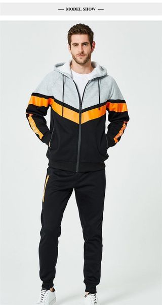 long sleeve hooded mens two piece sets hoodies cardigan pants casual males tracksuits mens designer tracksuits, Gray
long sleeve hooded mens two piece sets hoodies cardigan pants casual males tracksuits mens designer tracksuits, Gray