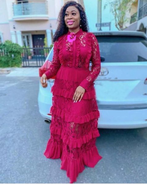 2019 new elegent fashion style african women plus size lace long dress l-xxl, Red
2019 new elegent fashion style african women plus size lace long dress l-xxl, Red