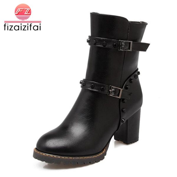 coolcept office lady high heels boots rivet buckle warm fur shoes winter mid calf boots women fashion footwear size 30-47, Black
coolcept office lady high heels boots rivet buckle warm fur shoes winter mid calf boots women fashion footwear size 30-47, Black