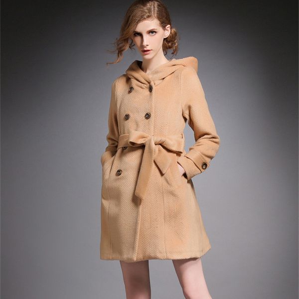plus size women spring wool long coat 2019 vintage elegant clothes fashion korean camel coat, Black
plus size women spring wool long coat 2019 vintage elegant clothes fashion korean camel coat, Black