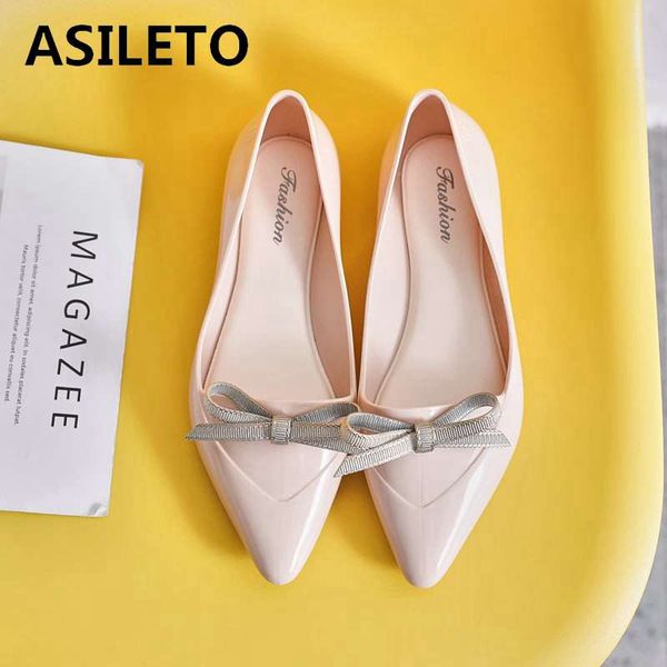 asileto women flats pointed toe slip on shallow flats shoes bowtie waterproof jelly rain shoes woman ballerina pvc, Black
asileto women flats pointed toe slip on shallow flats shoes bowtie waterproof jelly rain shoes woman ballerina pvc, Black