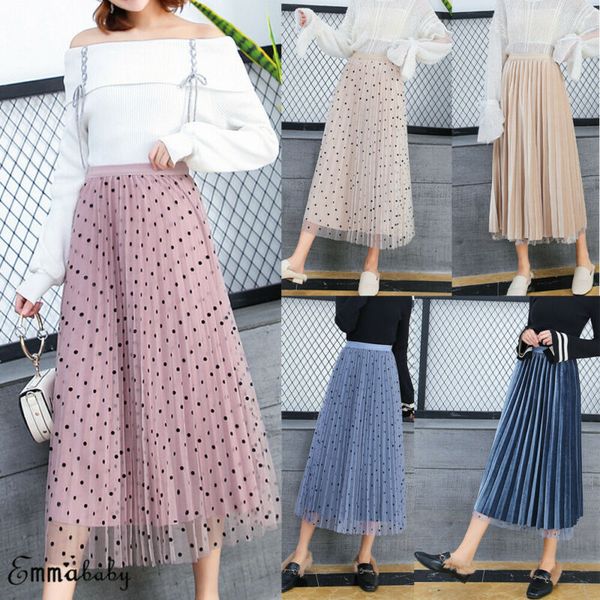 skirts polka dot pleated maxi skirt 2021 autumn womens high waist long preppy korean style female mesh velvet two-way, Black
skirts polka dot pleated maxi skirt 2021 autumn womens high waist long preppy korean style female mesh velvet two-way, Black