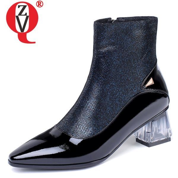 zvq winter new fashion ankle boots outside mid heels pointed toe genuine leather work women shoes drop shipping size 34-42, Black
zvq winter new fashion ankle boots outside mid heels pointed toe genuine leather work women shoes drop shipping size 34-42, Black