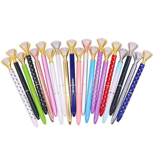 big carat diamond crystal pen gem ballpoint pen ring wedding office metal ring roller gold silver ball pens for school wedding party gift, Blue;orange
big carat diamond crystal pen gem ballpoint pen ring wedding office metal ring roller gold silver ball pens for school wedding party gift, Blue;orange