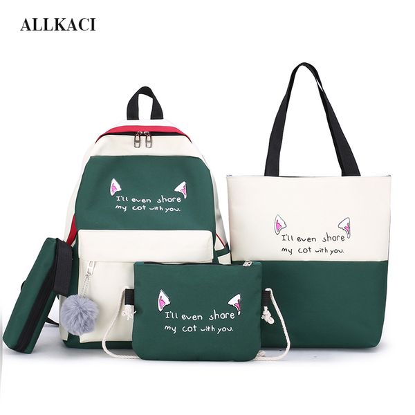 girls canvas backpacks 4pcs/set women bagpack teenager satchel women shoulder composite bag female student school book bags 5051
girls canvas backpacks 4pcs/set women bagpack teenager satchel women shoulder composite bag female student school book bags 5051