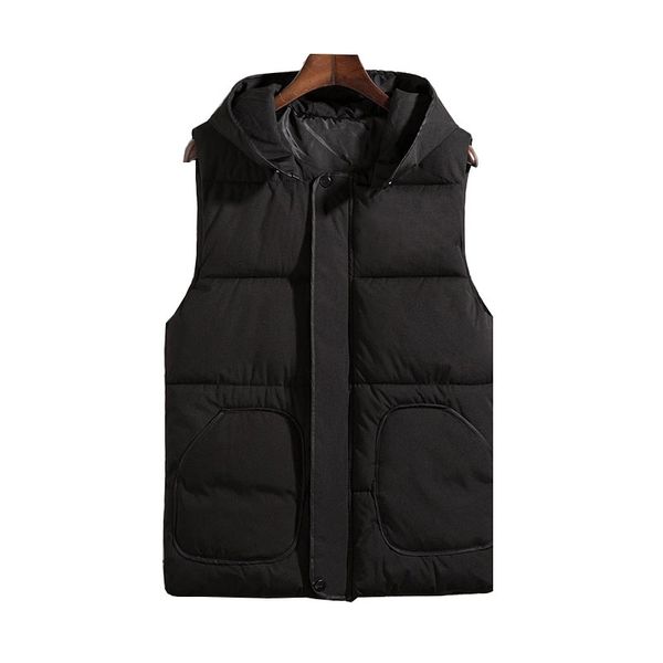 men's winter warm vest jacket couple fashion down jacket fashion street casual wear travel am85, Black
men's winter warm vest jacket couple fashion down jacket fashion street casual wear travel am85, Black