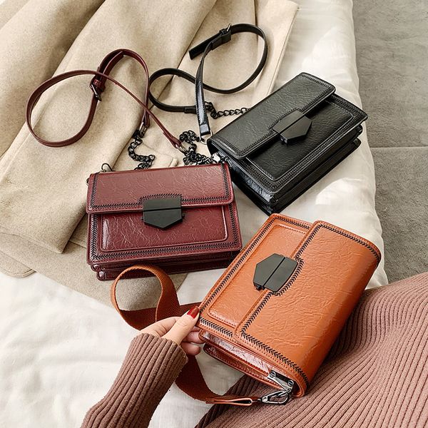 2019 new women's bags shoulder bags fashion wide shoulder strap single messenger bag korean women's small bag handbag
2019 new women's bags shoulder bags fashion wide shoulder strap single messenger bag korean women's small bag handbag