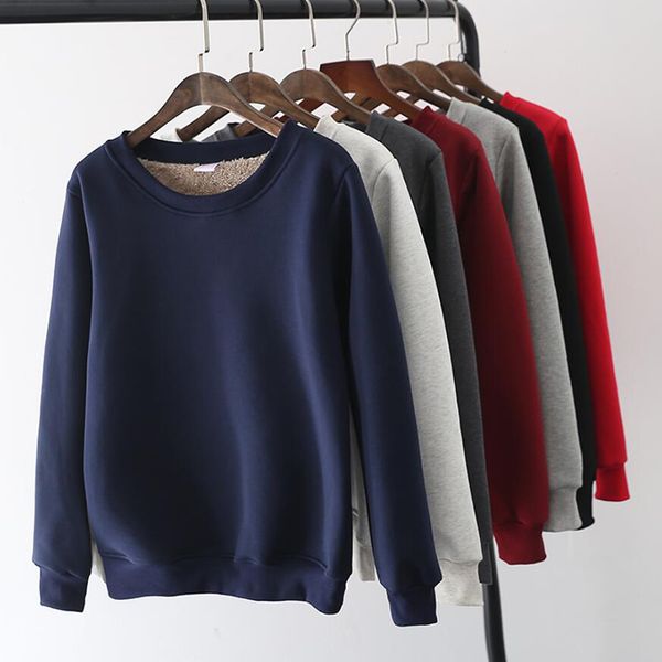 autumn winter plus velvet thick o-neck basic hoodies women plus size lambskin cashmere warm sweatshirts streetwear casual, Black
autumn winter plus velvet thick o-neck basic hoodies women plus size lambskin cashmere warm sweatshirts streetwear casual, Black