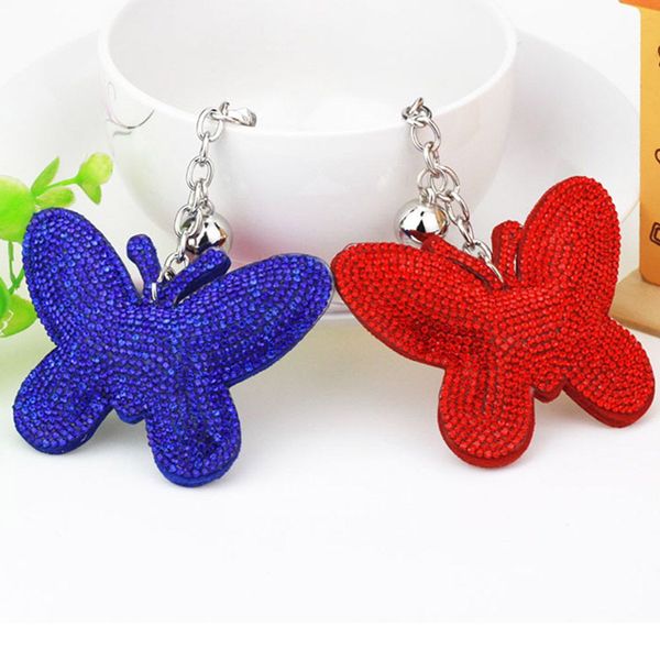 2019 new fashion women's clothing car key chain rhinestone butterfly pendant key chain bag ring exquisite gift, Silver
2019 new fashion women's clothing car key chain rhinestone butterfly pendant key chain bag ring exquisite gift, Silver