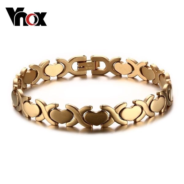 vnox women's bracelet stainless steel heart party jewelry adjustable size silver/gold-color, Black
vnox women's bracelet stainless steel heart party jewelry adjustable size silver/gold-color, Black