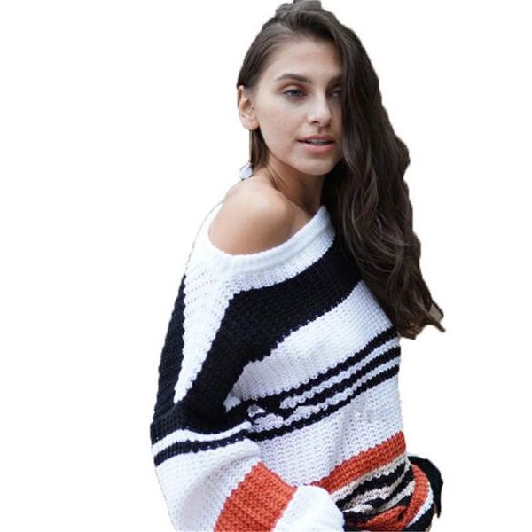 wkoud invierno mujer 2019 sweater women fashion harajuku striped printed knitted pullovers new colorful streetwear y8066, White;black
wkoud invierno mujer 2019 sweater women fashion harajuku striped printed knitted pullovers new colorful streetwear y8066, White;black