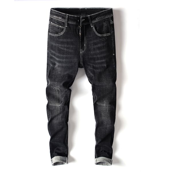 2019 jeans trousers men clothes black elasticity skinny jeans business casual male denim slim pants classic style, Blue
2019 jeans trousers men clothes black elasticity skinny jeans business casual male denim slim pants classic style, Blue