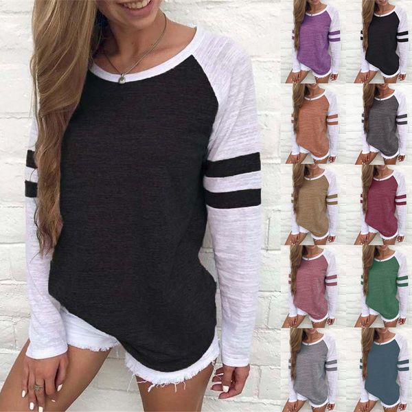 fashion womens long sleeves tshirt designer panelled thin loose spring casual solid color tee female clothing, White
fashion womens long sleeves tshirt designer panelled thin loose spring casual solid color tee female clothing, White