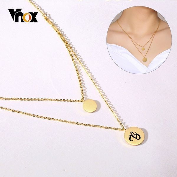 vnox personalize alphabet coin choker for women chic layered custom initial round stainless steel necklaces temperament collier, Golden;silver
vnox personalize alphabet coin choker for women chic layered custom initial round stainless steel necklaces temperament collier, Golden;silver