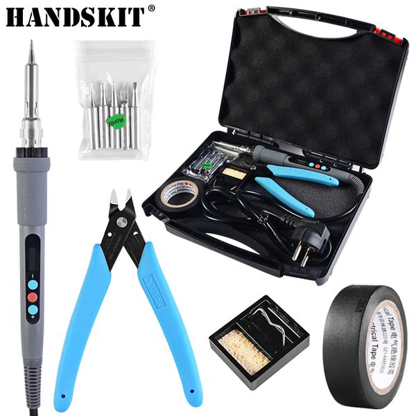 90w 110v/220v digital electric soldering iron gun adjustable temperature with 5pcs solder tips welding tool kit
90w 110v/220v digital electric soldering iron gun adjustable temperature with 5pcs solder tips welding tool kit