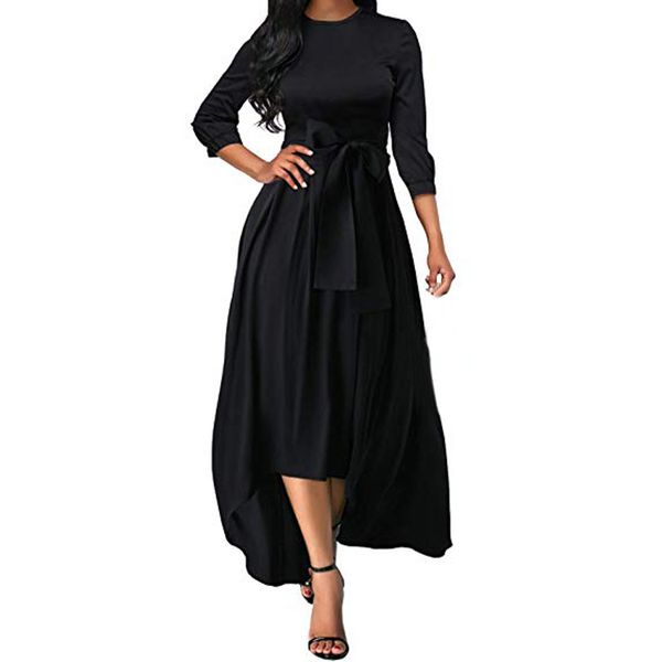 Feitong Women Dress Three Quarter Sleeve Belt Flowy Homecoming Cocktail High Low Elegant Maxi Party Loose Dresses Vestidos
Feitong Women Dress Three Quarter Sleeve Belt Flowy Homecoming Cocktail High Low Elegant Maxi Party Loose Dresses Vestidos