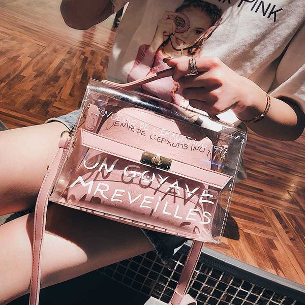 2 bags women's designer handbag 2020 fashion new handbag pvc transparent women big tote bag sweet lady shoulder#25
2 bags women's designer handbag 2020 fashion new handbag pvc transparent women big tote bag sweet lady shoulder#25
