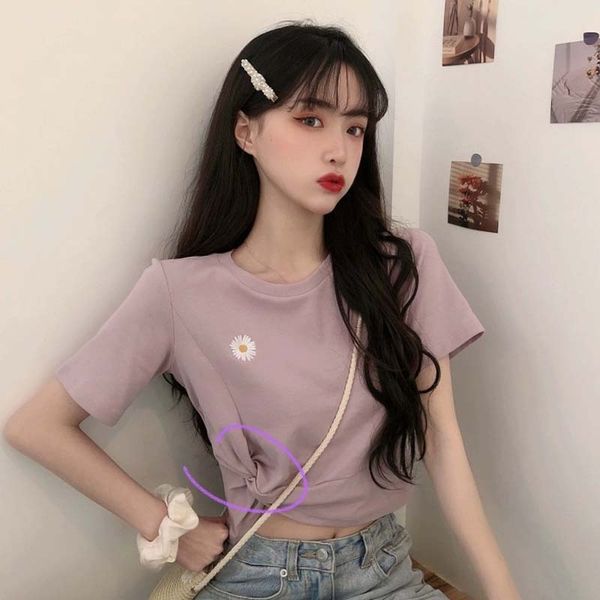 purple half sleeve coat t-shirt women's navel cross women's short sleeve t-shirt 2020 little daisy design sense, White
purple half sleeve coat t-shirt women's navel cross women's short sleeve t-shirt 2020 little daisy design sense, White